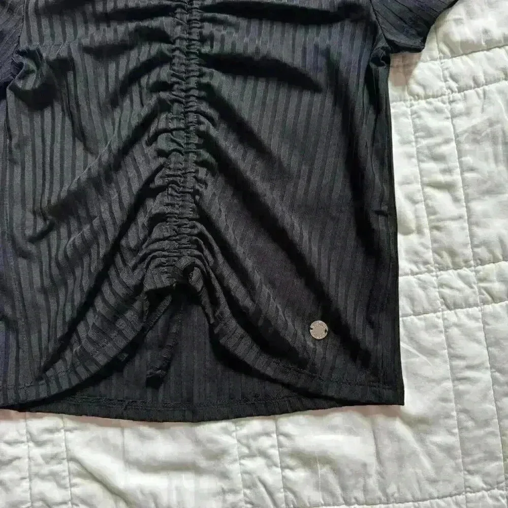 Basic black shirt justice kids girls size 8 back‎ to school fall